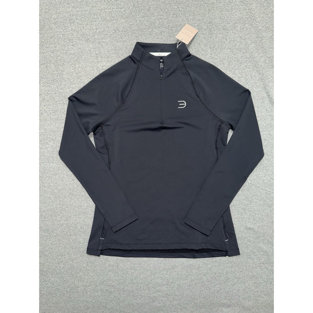 Peter Millar Womens Black Quarter Zip Pullover UPF 50 ADS StormTech LE0EK43 Sz S